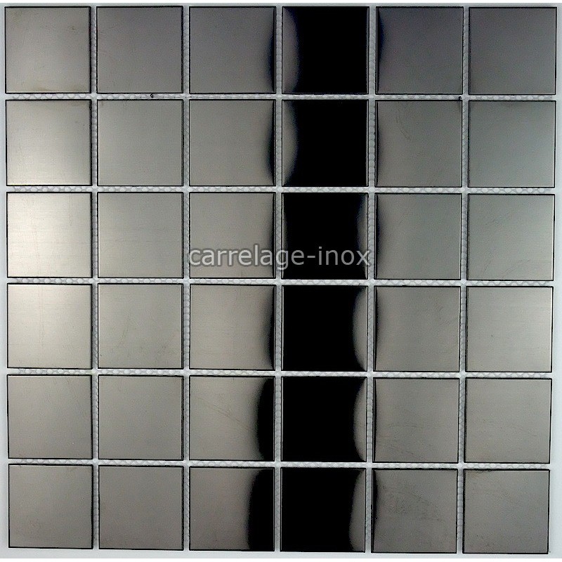 carrelage inox mosaique inox 1 plaque REGULAR 48