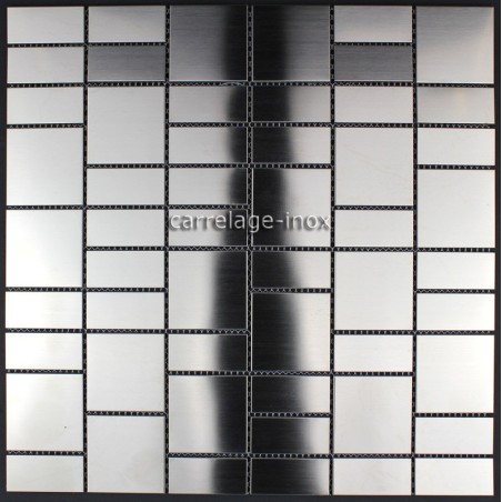 carrelage inox mosaique inox 1 plaque REGULAR 48
