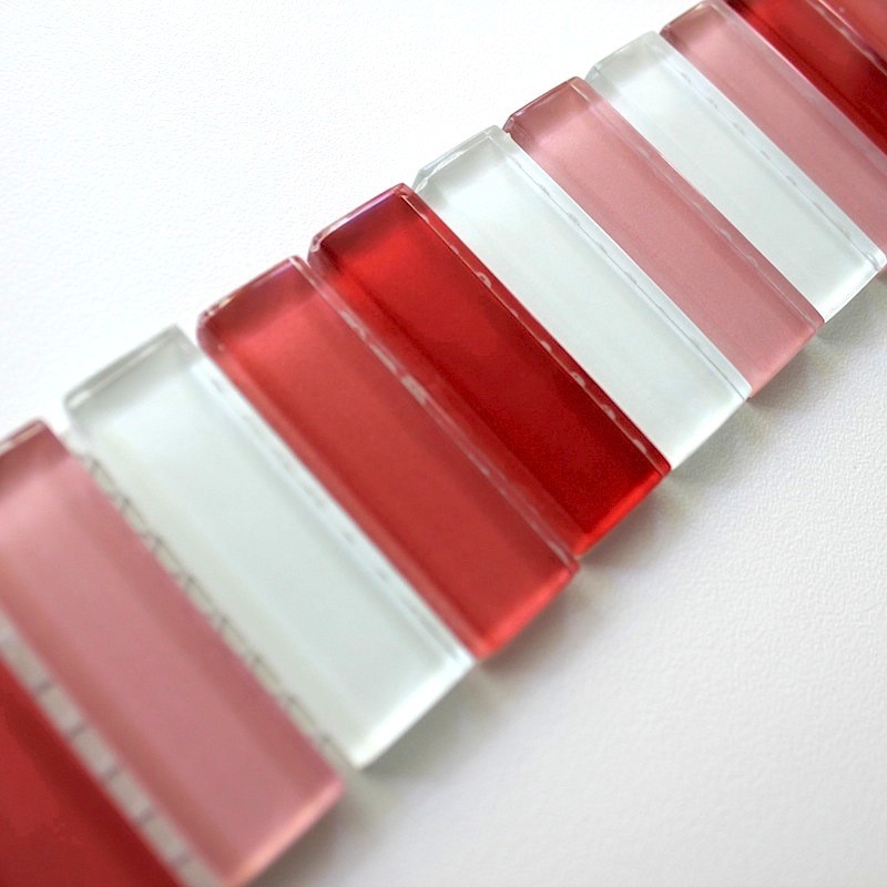 frise en verre mosaique LIFT ROUGE