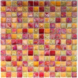 mosaico ducha vidrio mosaic baño muro cocina Arezo Orange