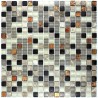 Carrelage mosaique verre et pierre 1 plaque VERDI