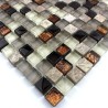 Carrelage mosaique verre et pierre 1 plaque VERDI