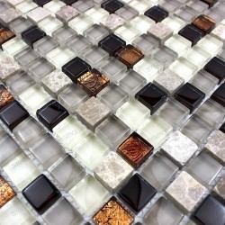 Tile mosaic glass and stone plate 1 HAVANA