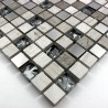 Mosaique carrelage inox et pierre 1 plaque ALLEGRO
