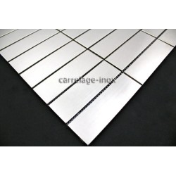 carrelage inox mosaique 1 plaque RECTANGULAR98