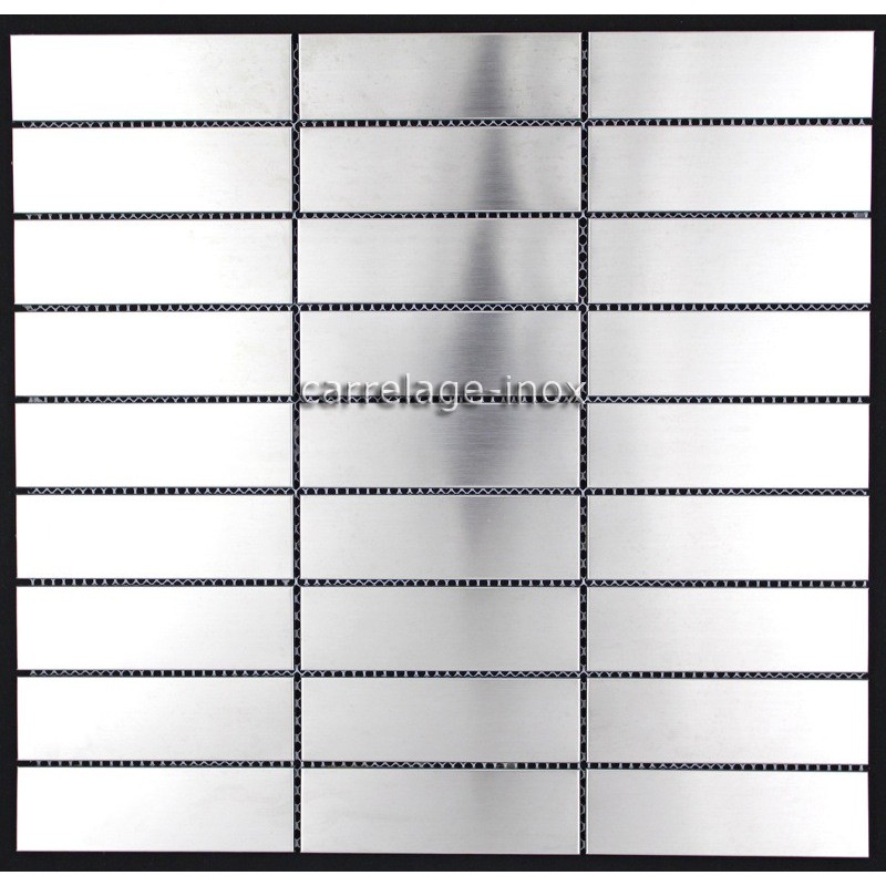 carrelage inox mosaique 1 plaque RECTANGULAR98