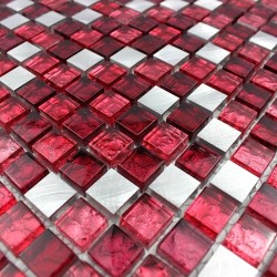 mosaique aluminium modele SLOT ROUGE