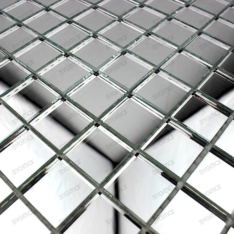 Mosaic glass tile mirror effect model Optic Neutre