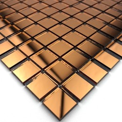 Mosaique carrelage verre 1 plaque NOIR MIX