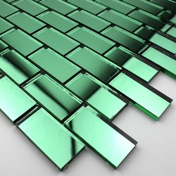 Mosaique carrelage verre 1 plaque NOIR MIX