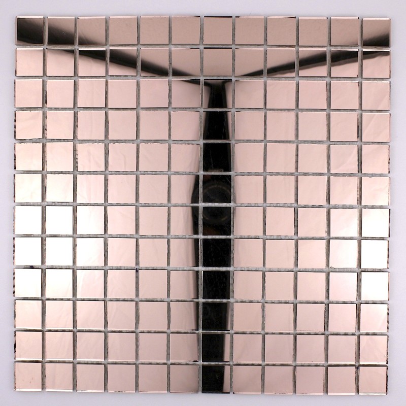 mosaique verre carrelage effet miroir REFLECT ROSE