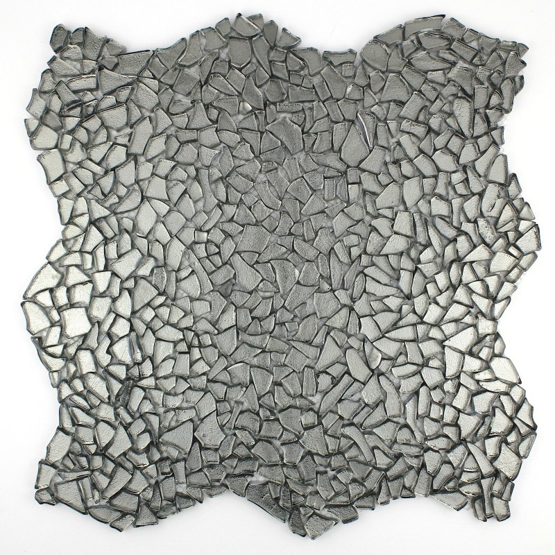 carrelage verre mosaique sol et mur OSMOSE CHROME