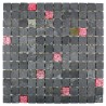 Carrelage mosaique verre et pierre ardoise ALLURE ROUGE