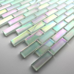 Mosaique carrelage verre 1 plaque NOIR MIX