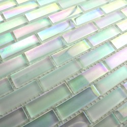 Mosaique carrelage verre 1 plaque NOIR MIX