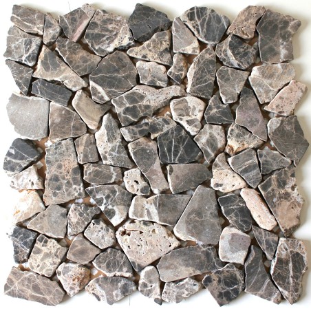 Mosaique carrelage verre 1 plaque NOIR MIX