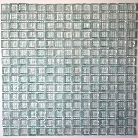 Mosaique carrelage verre 1 plaque NOIR MIX