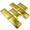 Tile Wall stainless steel splashback subway tile gold color model METRO OR