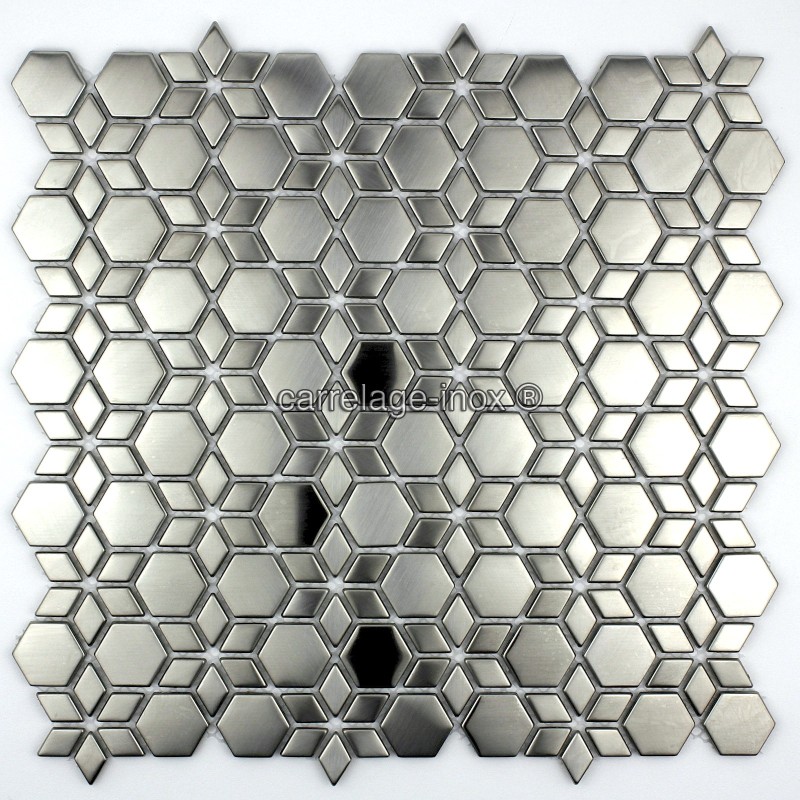 carrelage inox mosaique inox 1 plaque REGULAR 48