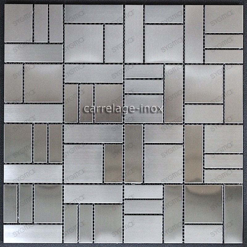 Mosaico en acero inoxydable negro modelo OKEN