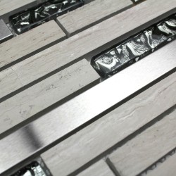 carrelage mosaique en pierre et metal NOVAK