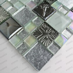 Tile glass and ceramic mosaic Lugano