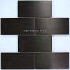 carrelage pour mur crédence en inox  BRIQUE150 NOIR