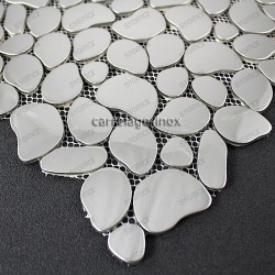 mosaico en acero inoxydable GALET MIROIR