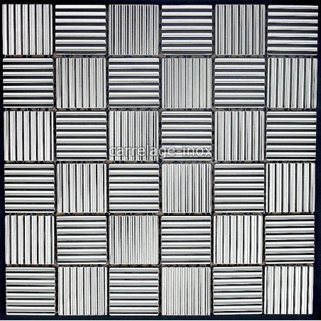 carrelage inox mosaique inox 1 plaque REGULAR 48