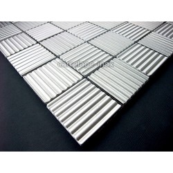 plaque inox cuisine credence damier strie