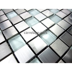 dalle inox cuisine credence inox mosaique multi reg