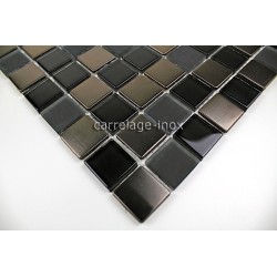 carrelage inox mosaique inox 1 plaque REGULAR 48