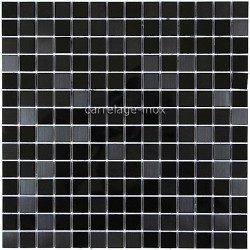 mosaico acero inoxidable cocina ducha miroir noir mix