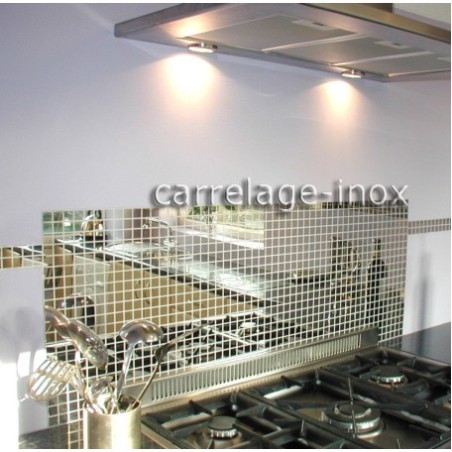 carrelage inox mosaique inox 1 plaque REGULAR 48