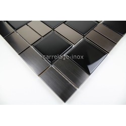 credence cuisine inox mosaique douche modulo