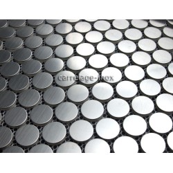 dalle cuisine inox credence inox round 20