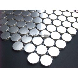 dalle cuisine inox credence inox round 20