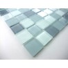 Mosaique carrelage verre 1 plaque GRIS MIX