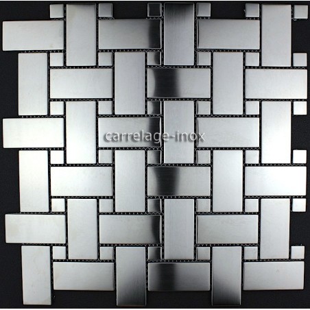 carrelage inox mosaique inox 1 plaque REGULAR 48