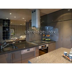 carrelage cuisine inox credence mosaique inox cm-miroir 98
