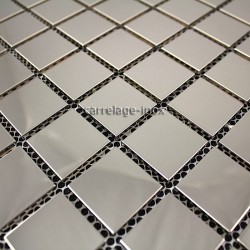 dalle inox credence cuisine sol douche mosaique cm-regular 30 miroir