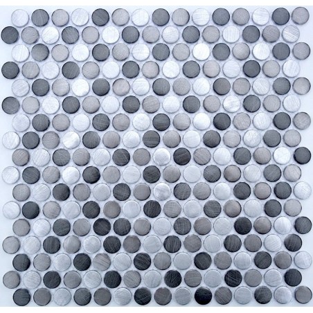 mosaico aluminio frente cocina ducha baño cm-circlegris mosaico aluminio frente cocina ducha baño cm-circlegris