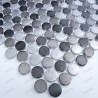 mosaico aluminio frente cocina ducha baño cm-circlegris