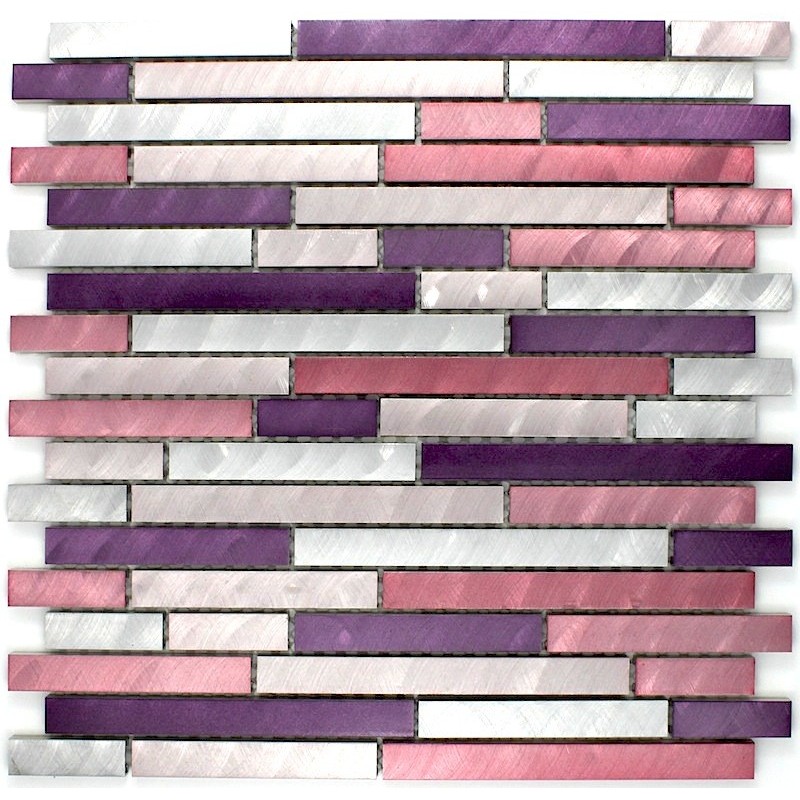 mosaico aluminio frente cocina ducha baño cm-blend-violet