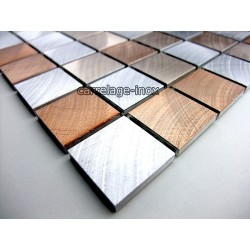 carrelage mosaique aluminium 1 plaque ALU 25