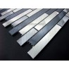 mosaico aluminio frente cocina ducha baño cm-blend-gris