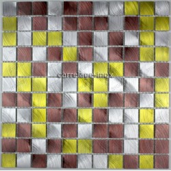 mosaico aluminio frente cocina ducha baño cm-alu25-dore