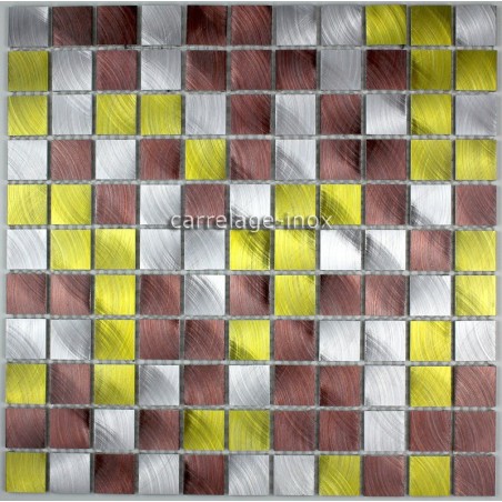 carrelage mosaique aluminium 1 plaque ALU 25