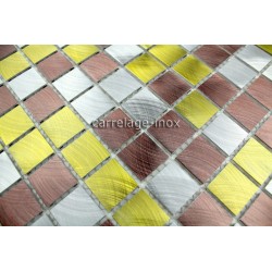 carrelage mosaique aluminium 1 plaque ALU 25