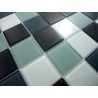 Mosaique carrelage verre 1 plaque NOIR 48